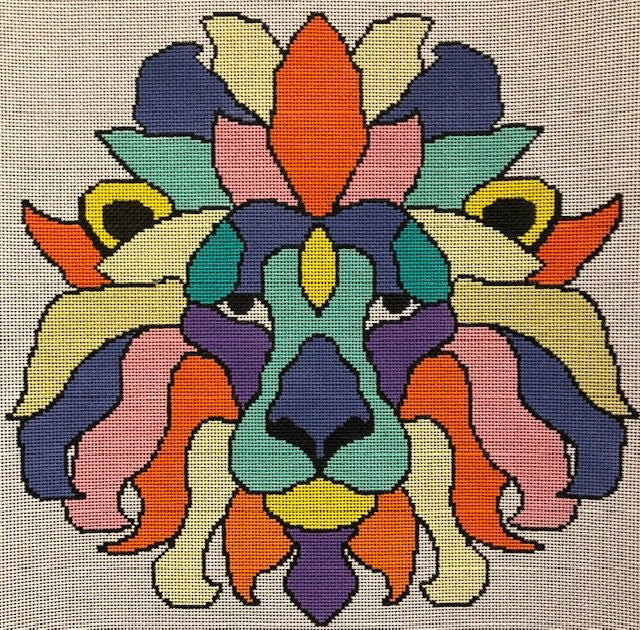 A Stitch In Time ASIT 280 Colorful Lion