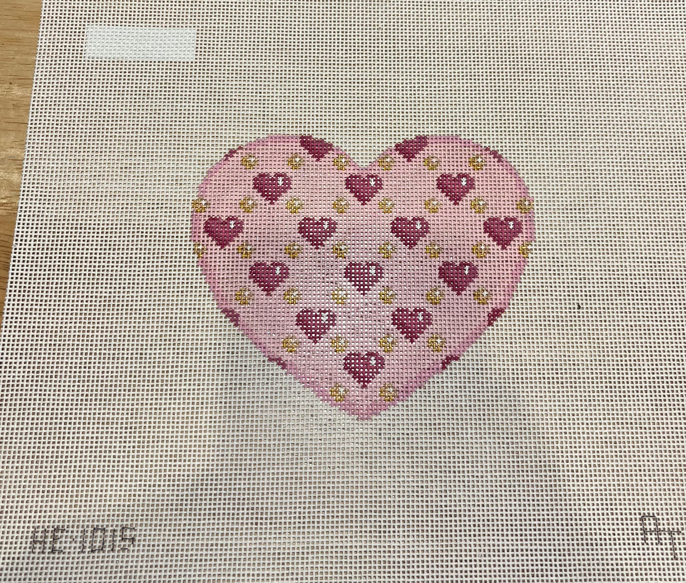 Associated Talent HE1015 Pink Heart with Red Hearts - large