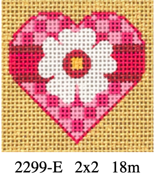 Melissa Shirley 2299E Checkered Heart 2x2