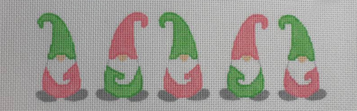Altstitchery pink and green gnomes