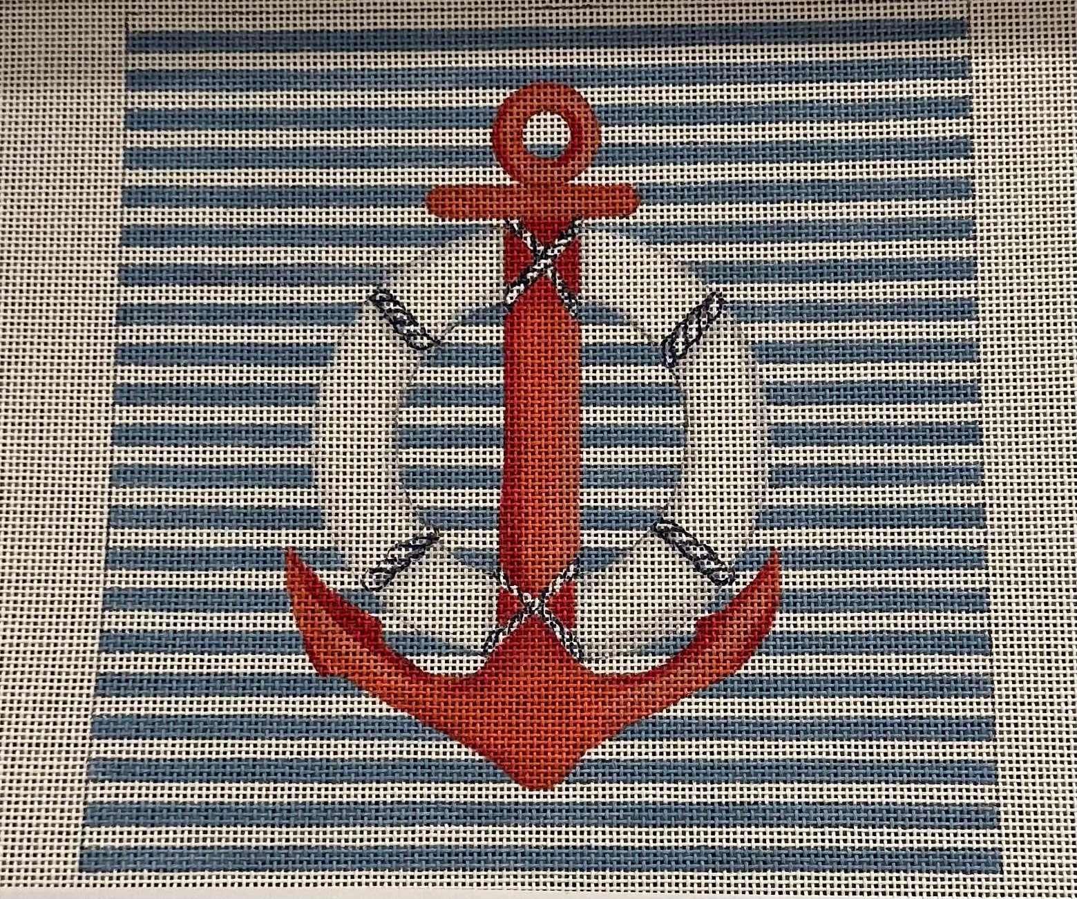 Alice Peterson AP4481 Anchor on Blue Stripes