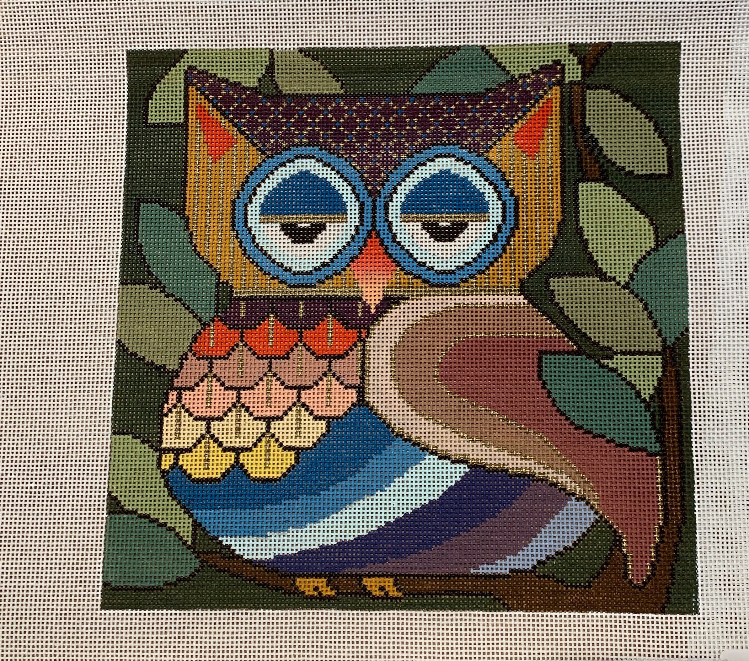 JP Needlepoint Owl - 13 mesh DDB 006