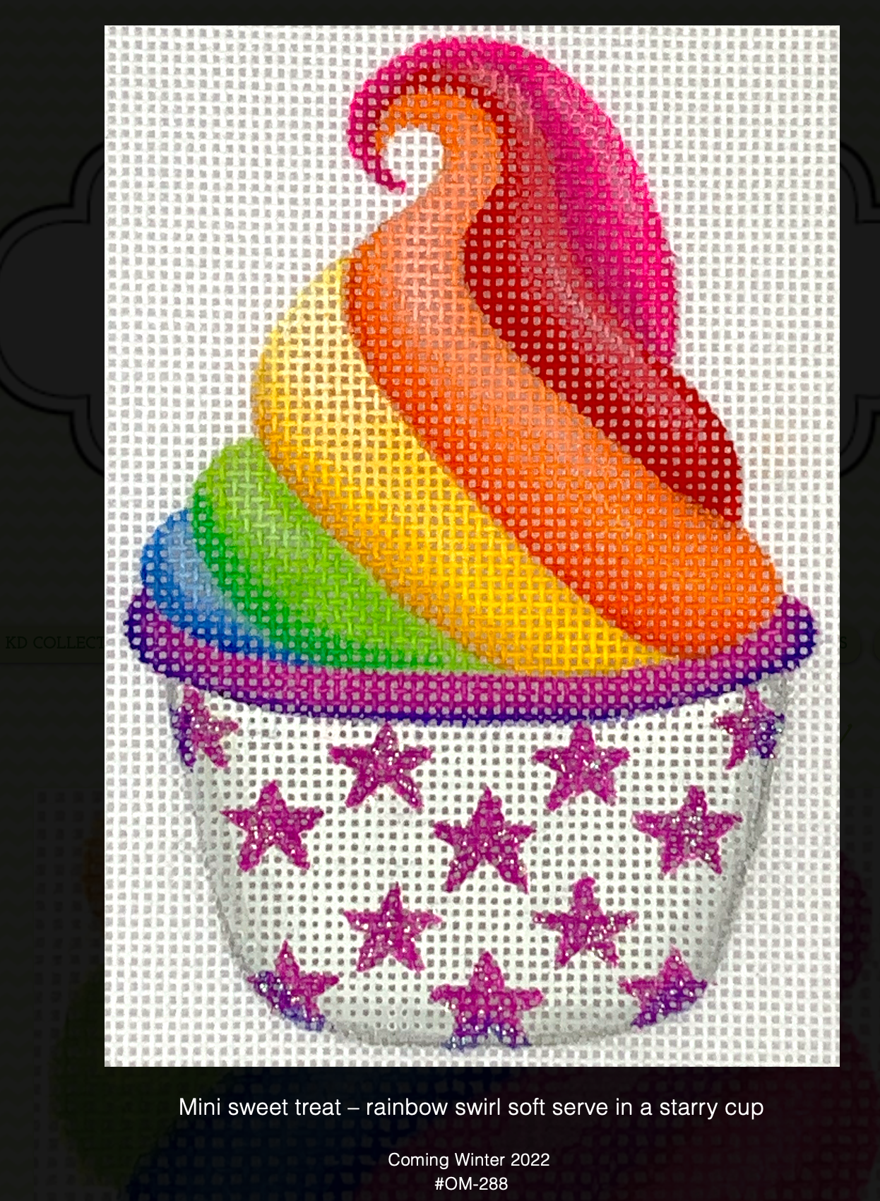 Kate Dickerson OM-288 Rainbow Swirl Soft Serve in Starry Cup