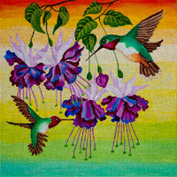JP Needlepoint B310 Sunset Hummingbirds