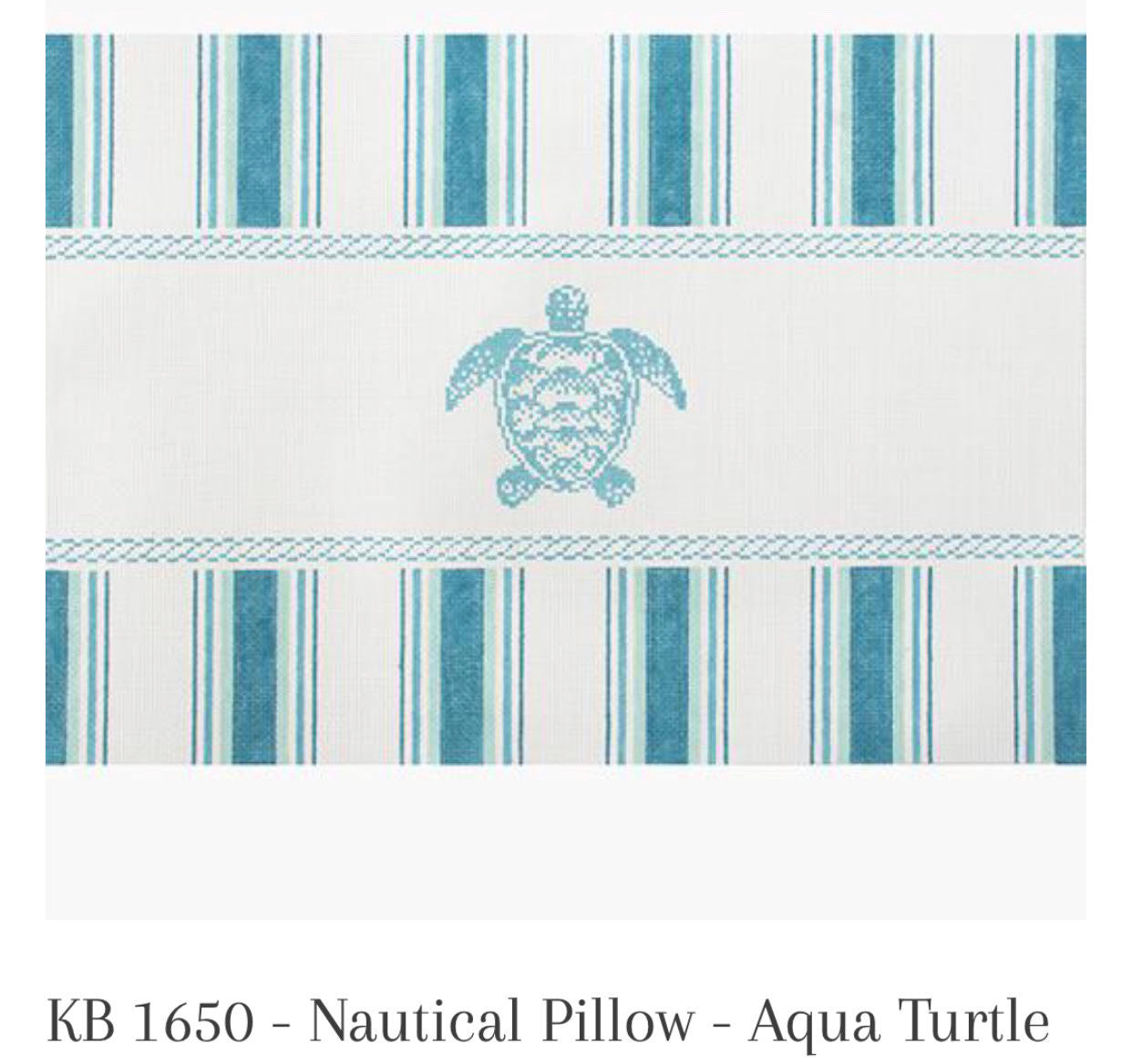 Kirk and Bradley KB 1650 Nautical Pillow Aqua Turtle