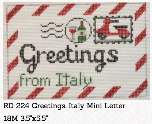 Rachel Donley Small Letter-  Greetings from Italy