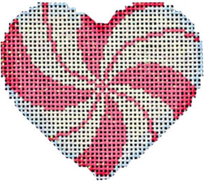 Associated Talents HE668P Peppermint Swirl Pink Mini Heart