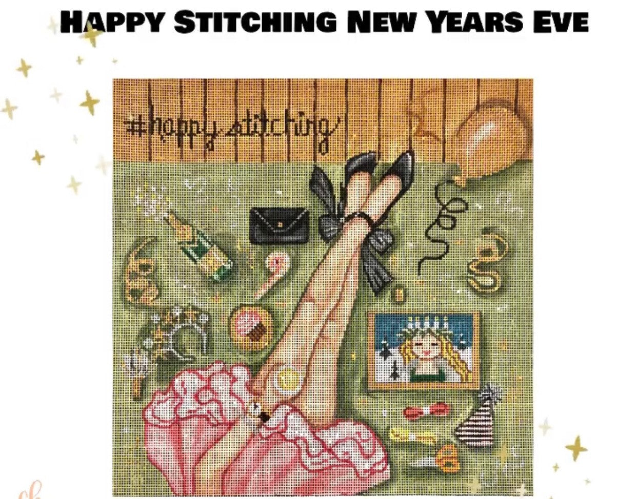 Gayla Elliott GEP322 Happy Stitching NY Eve
