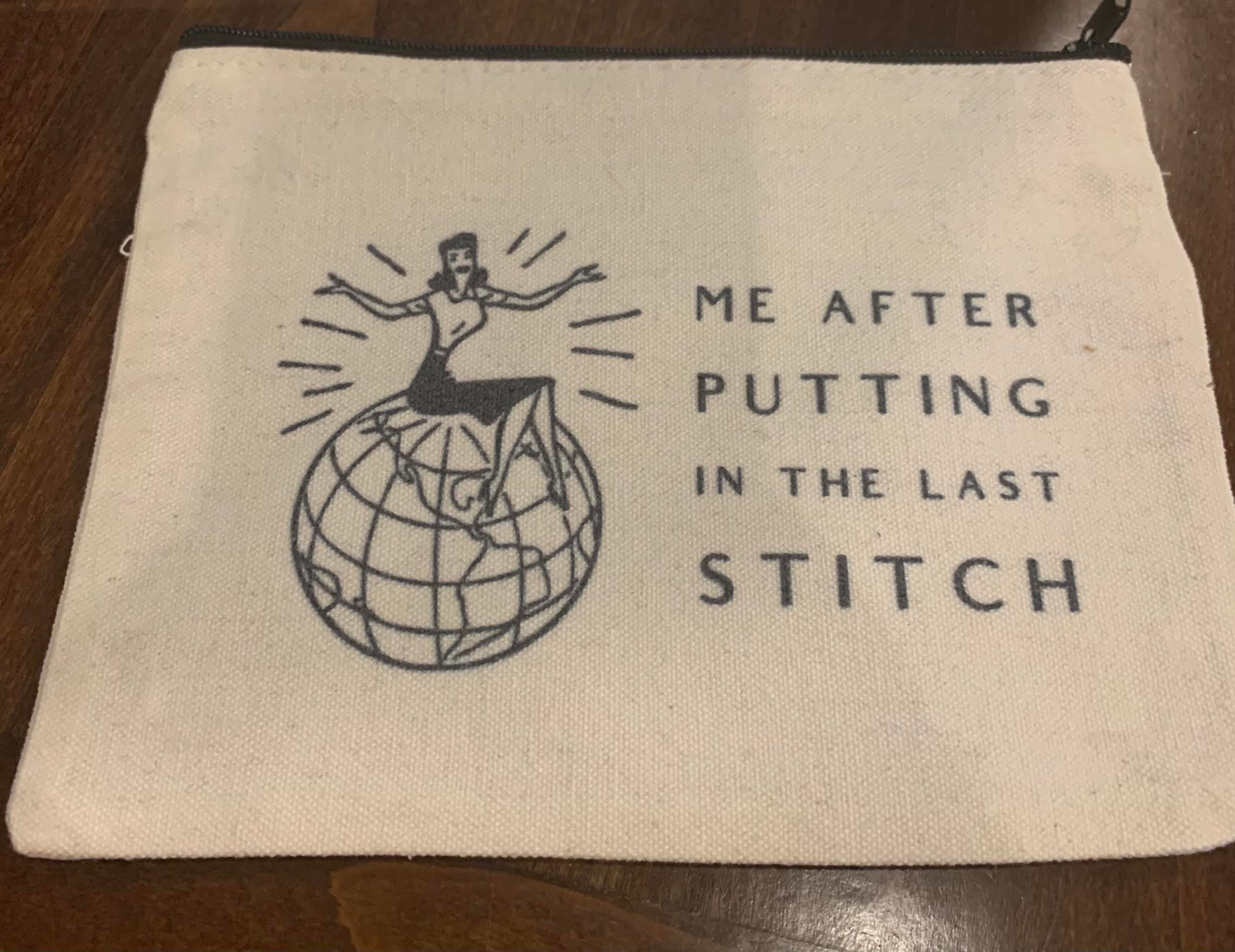 Alice Peterson Pouch - Me After Putting in the last Stitch