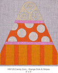 Eye Candy HW129 Candy Corn - Orange Dots & Stripes