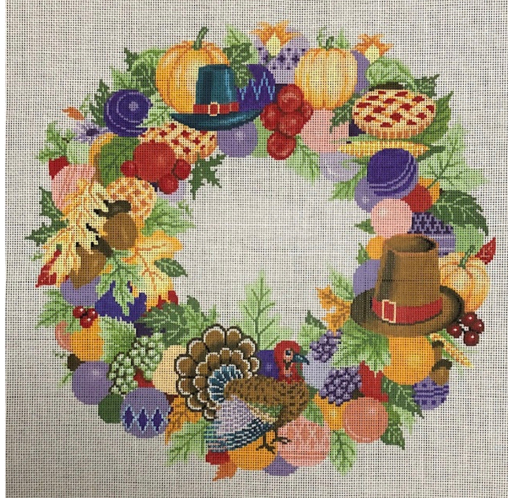 A Stitch In Time ASIT Thanksgiving Wreath 18 mesh