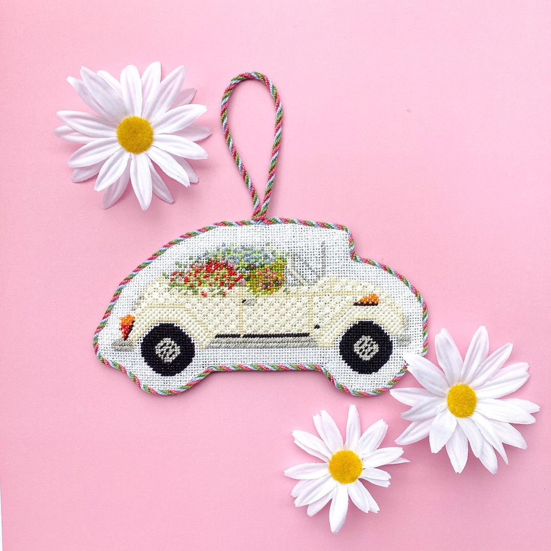 Stitch Style Needlepoint SS018 Volkswagen with Flowers