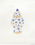 SG Designs Blue Floral Ginger Jar