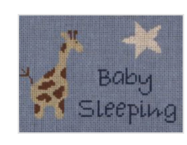 J Child Giraffe Baby Sleeping DHG 203 Blue Background