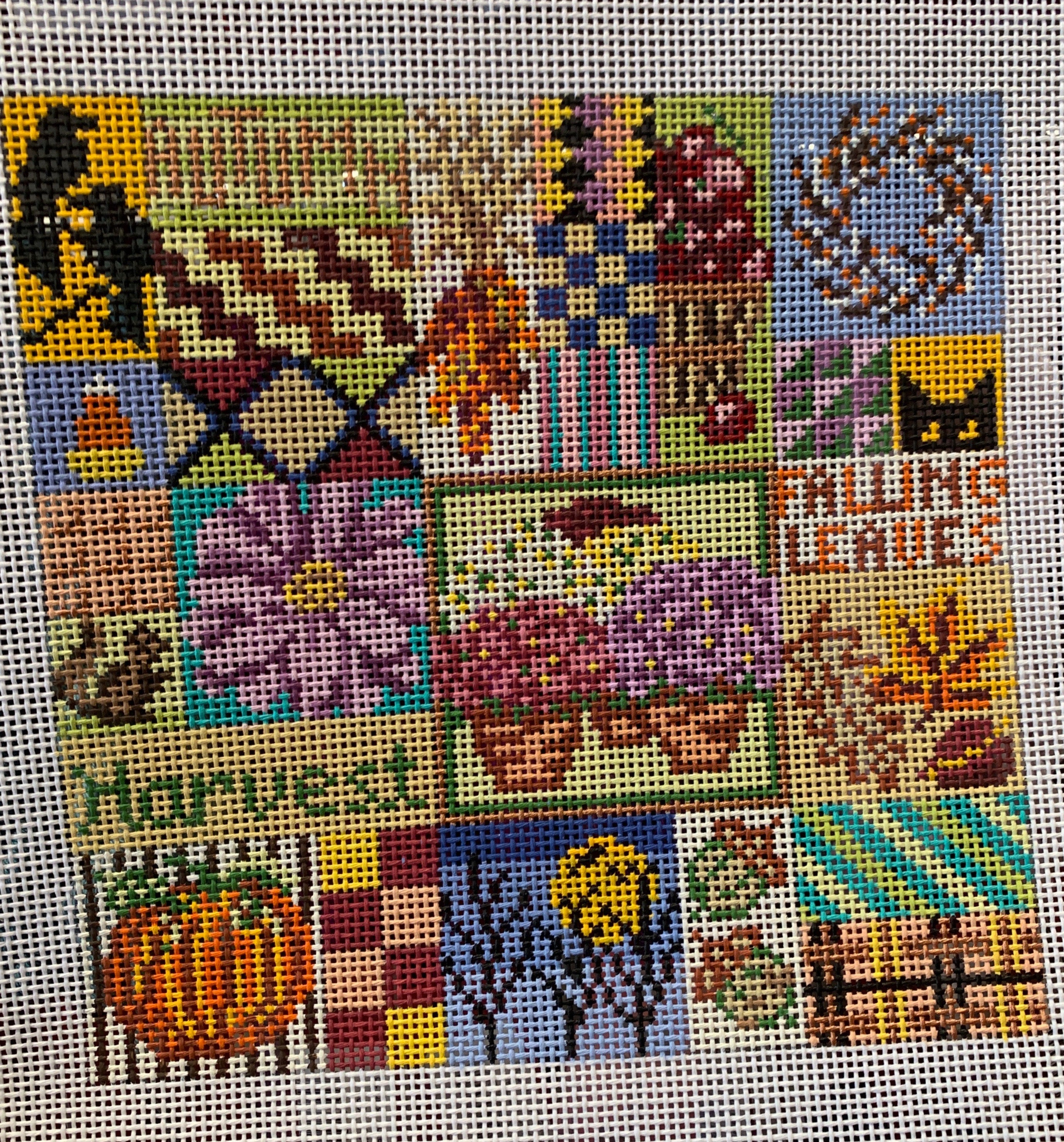 Needle Crossing 1472 Autumn 13 mesh collage – Stitch by Stitch