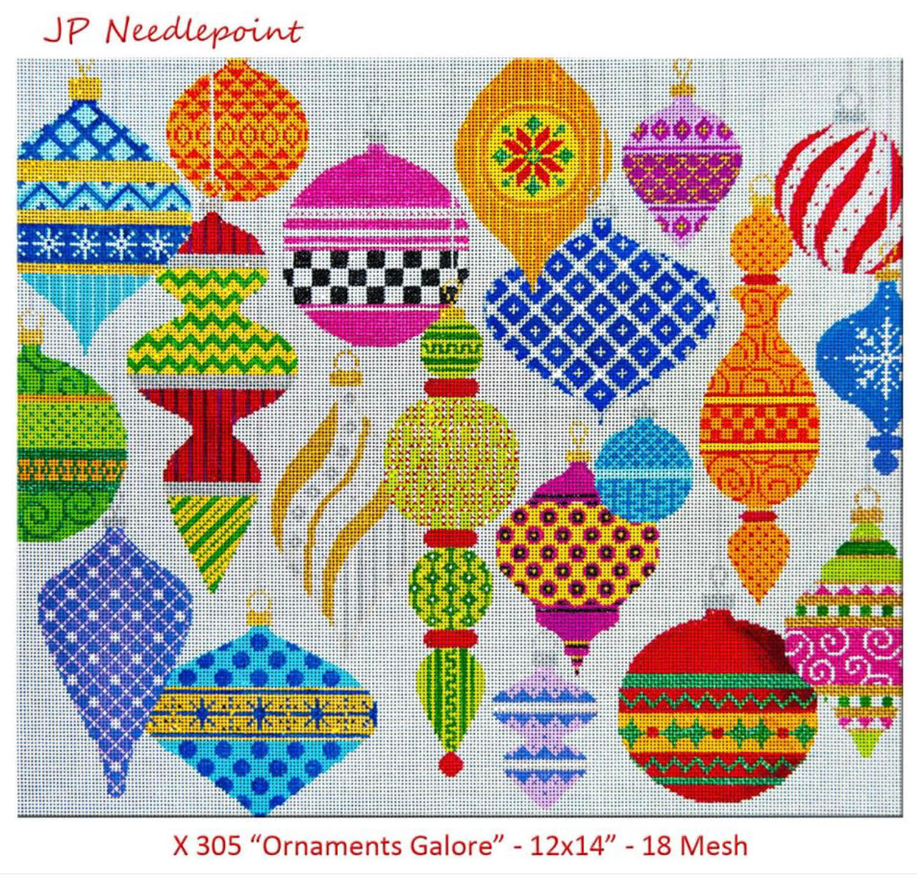 JP Needlepoint x305 Ornaments Galore