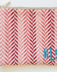 Initial K Studios IKS 1064B Herringbone Clutch - Coral