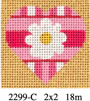 Melissa Shirley 2299D Striped Heart 2x2