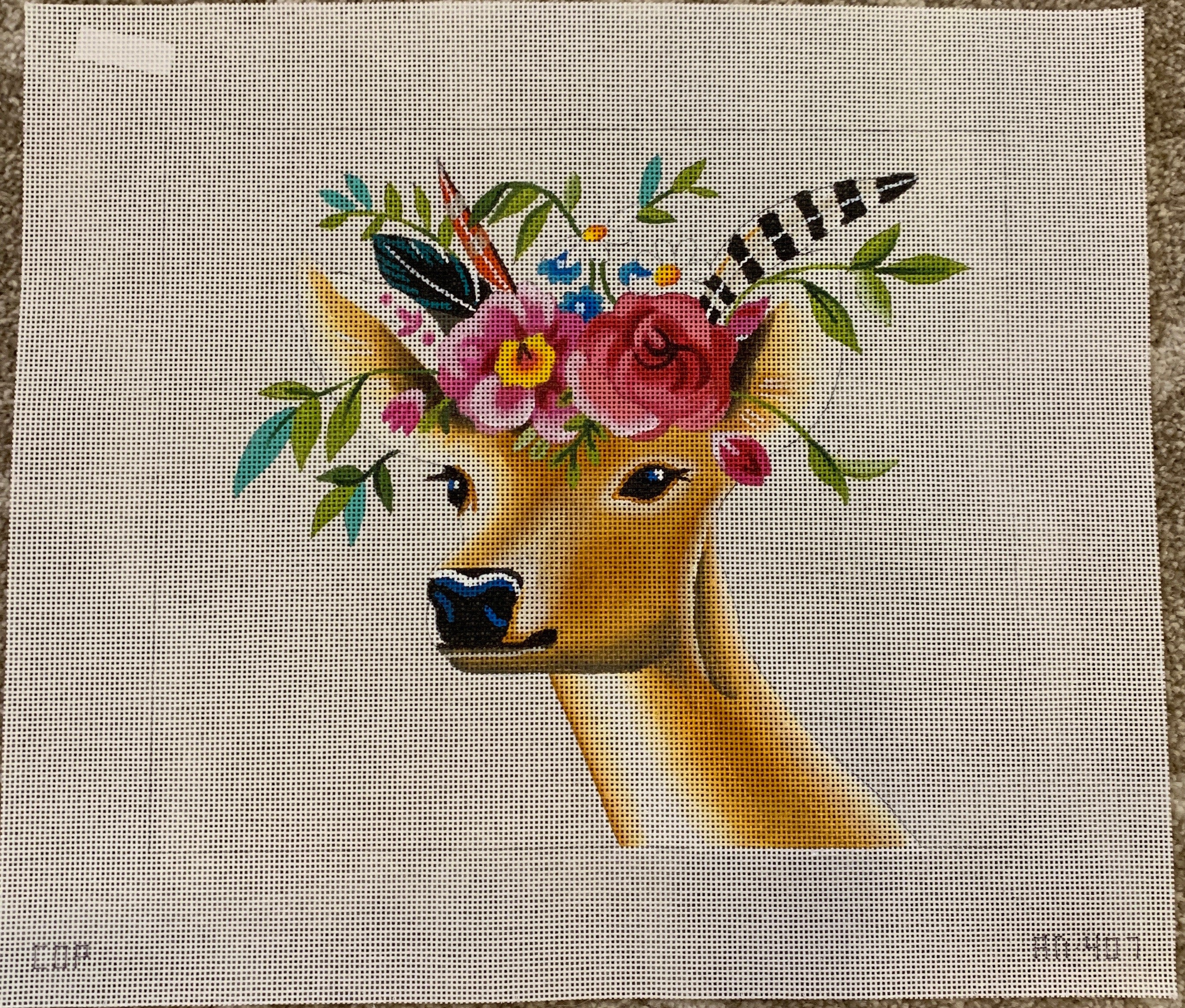 Colors of Praise AN407 Deer with Flowers