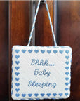 Silver Stitch Shhh.... Baby Sleeping Blue