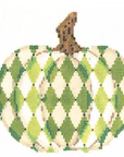 Kelly Clark KCN-1554 Ivory and Green Harlequin Pumpkin