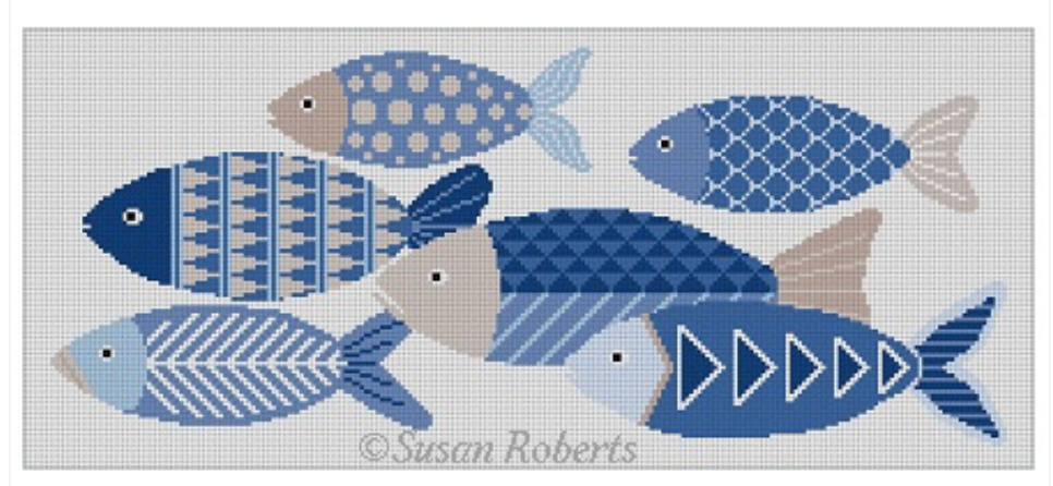 Susan Roberts 1180-13 Fish Block 13 mesh