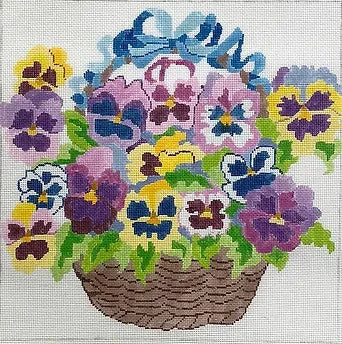 Jean Smith 55A Basket of Pansies