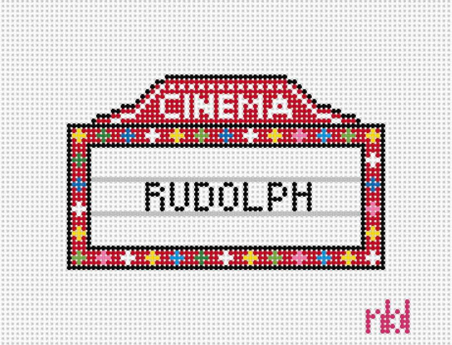 Needlepoint by Laura Movie Marquee:  Rudolph