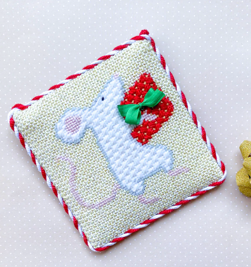 Stitch Style Mouse with Red Present - Christmas Collection