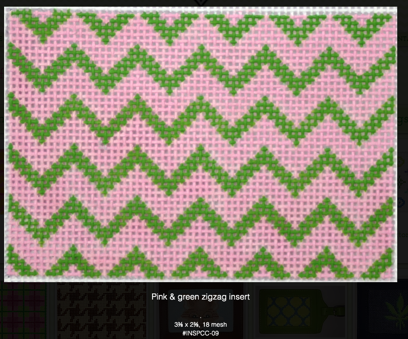 Kate Dickerson INSPCC-09 Pink &amp; Green Zig Zag Insert