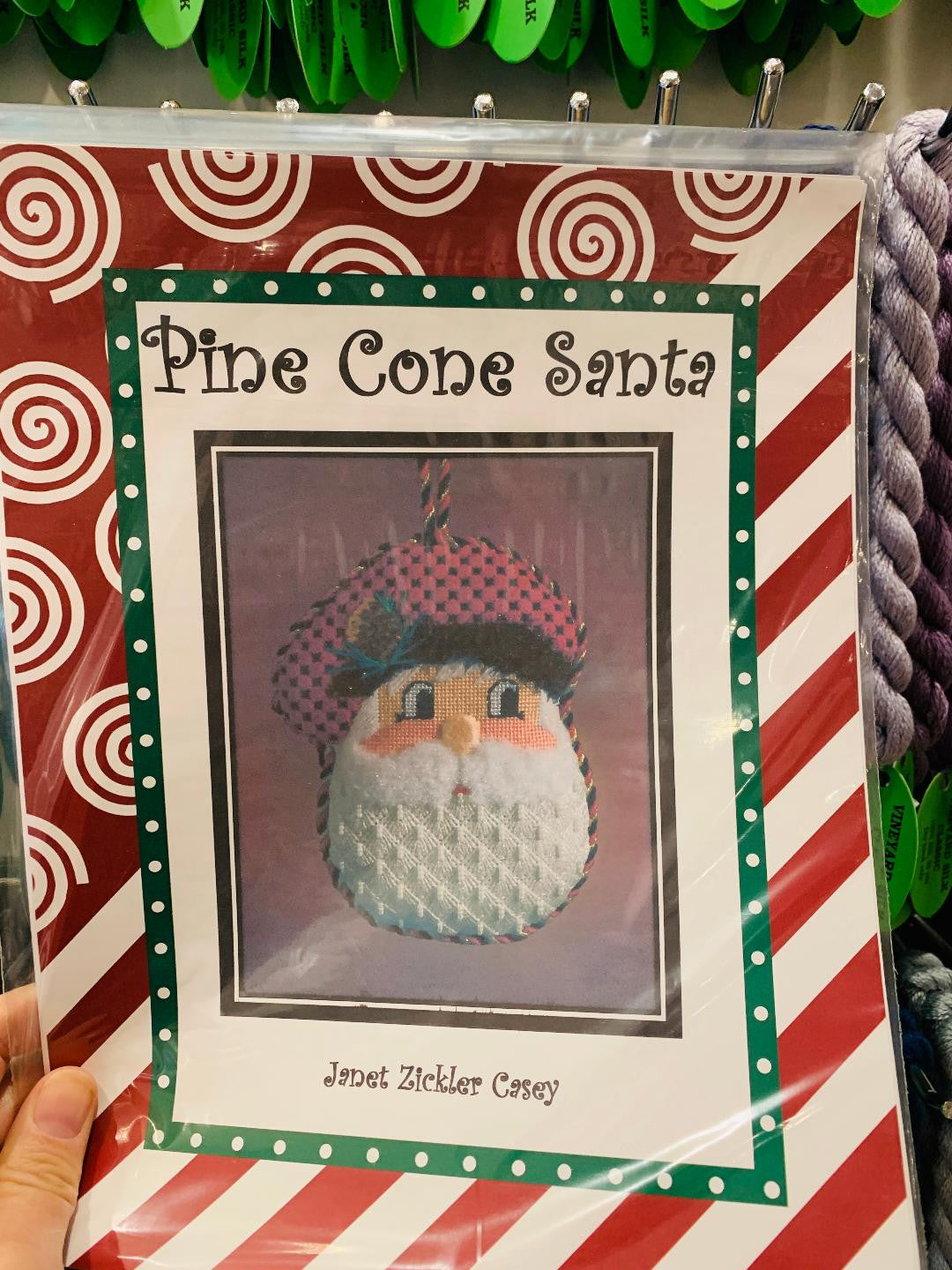 JC-08 Pine Cone Santa with Stitch Guide