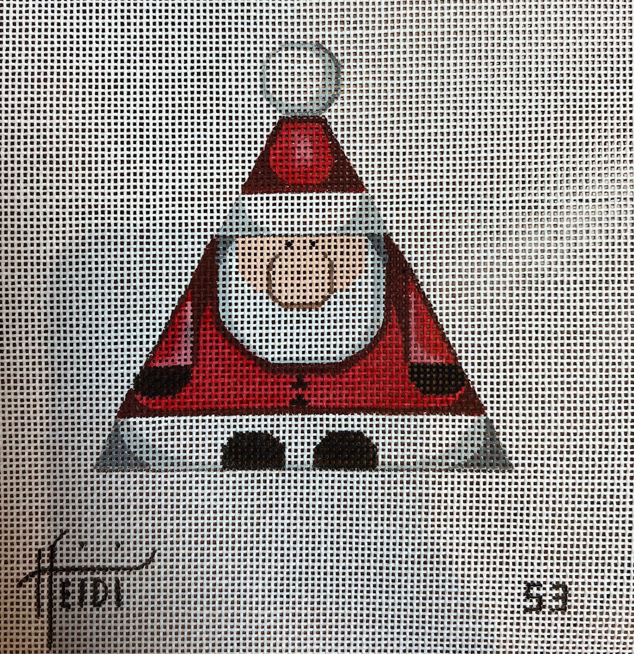 Triangular Santa Heidi Stanley #53 Triangle Santa – Stitch by Stitch