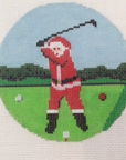Ann Kaye AOK03 Golfing Santa