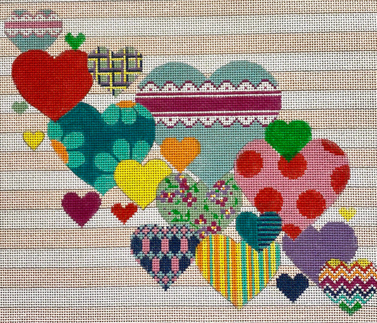 Alice Peterson 4315 Hearts Collage with Stripes
