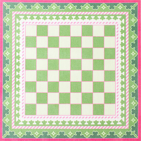 Kirk and Bradley NTG057GP Green and Pink Gambit Chessboard