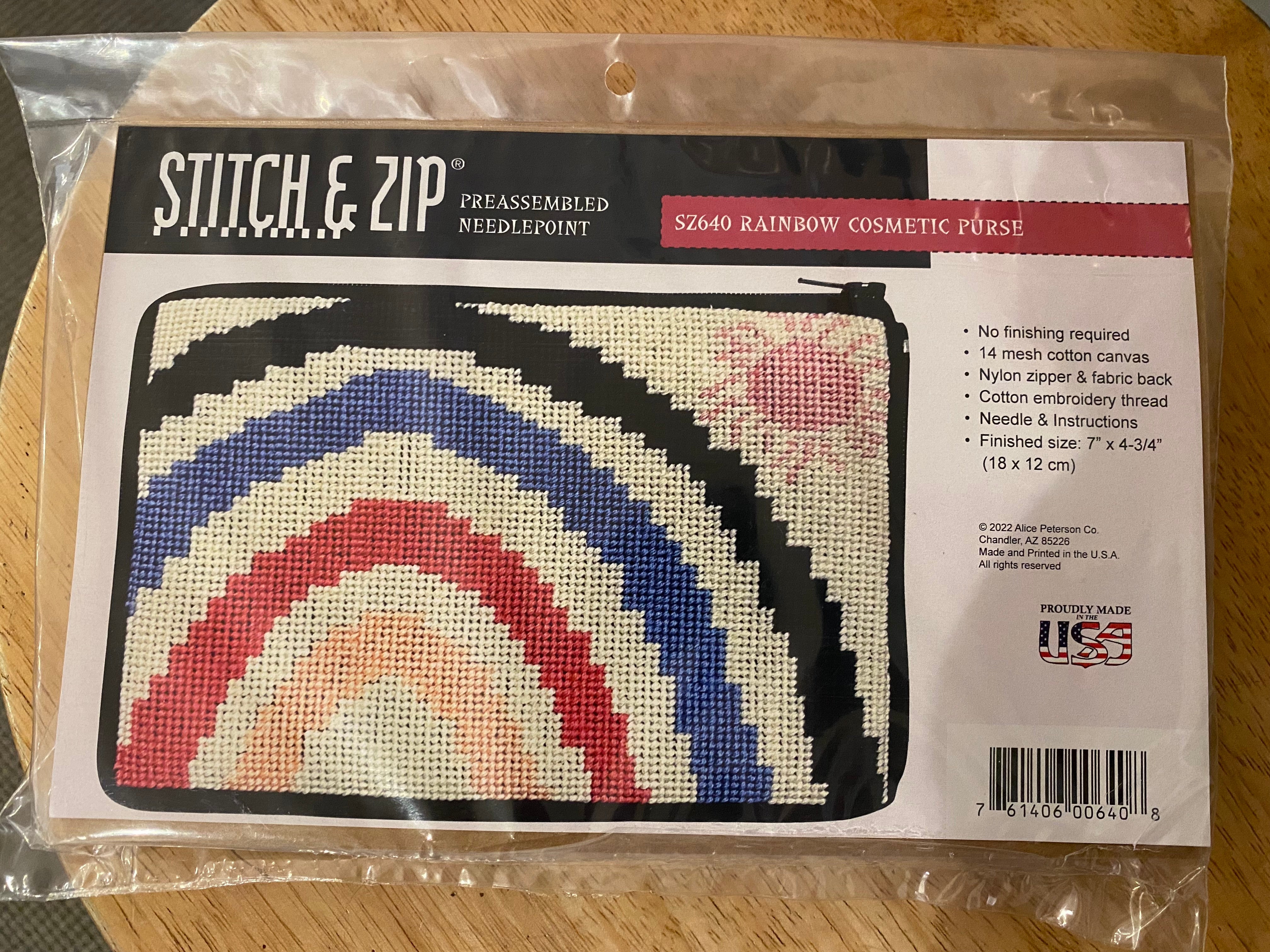 Stitch &amp; zip SZ640 Rainbow Purse/Cosmetic Case