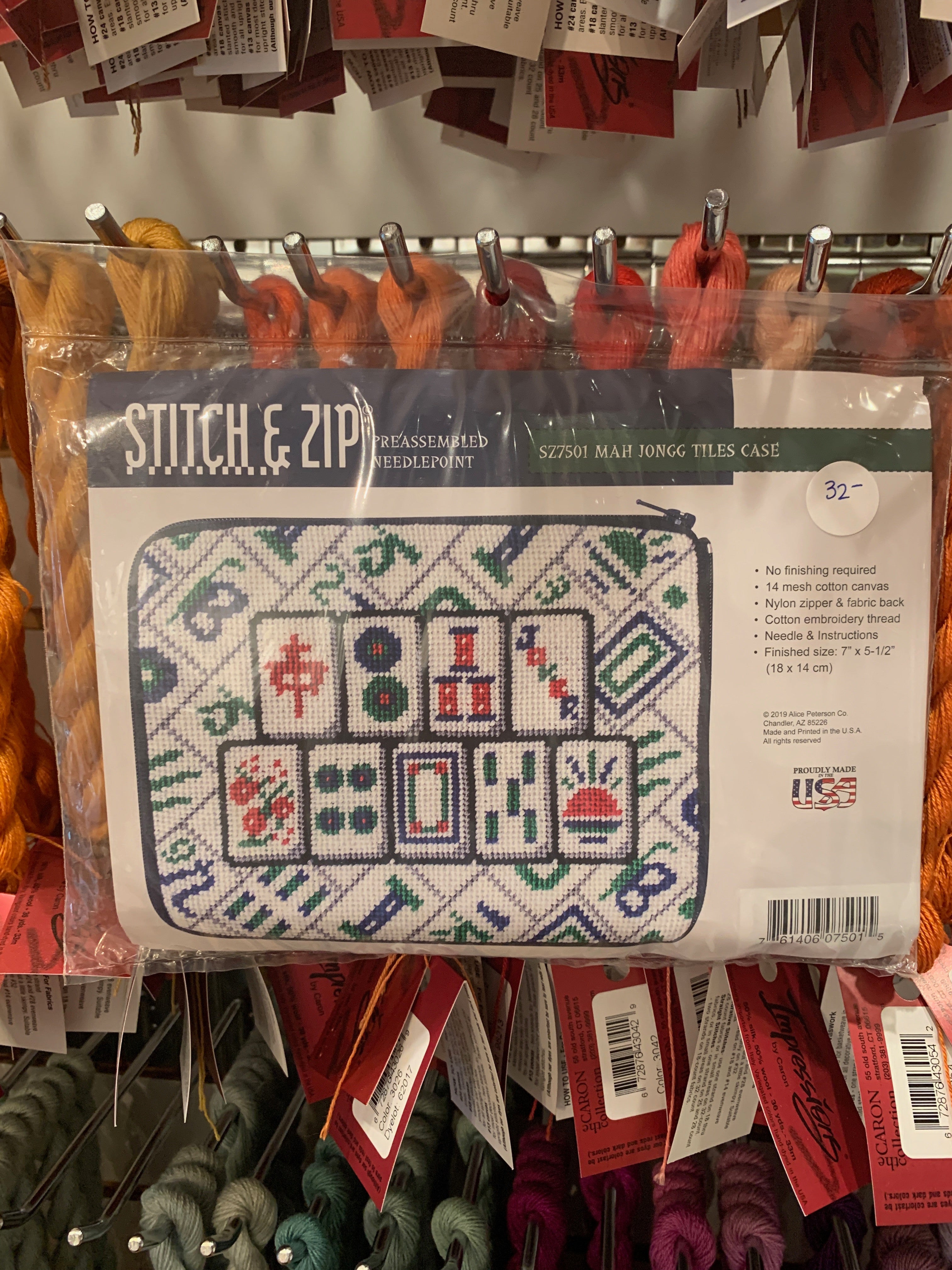 Stitch &amp; Zip SZ7501 Mah Jongg Tiles Case