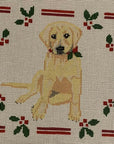 Blue Ridge Stitchery P9 Yellow Lab Puppy with Holly