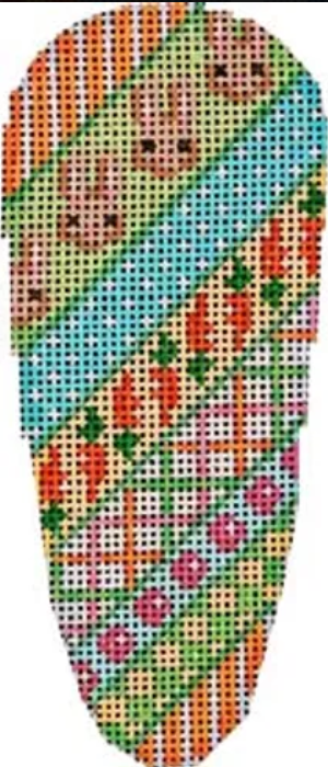 Associated Talents EM-142 Bunny Diagonal Patch Pattern Carrot