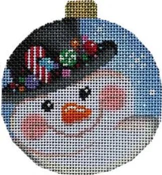 Associated Talents CT-1802 Top Hat Snowman Ball Ornament