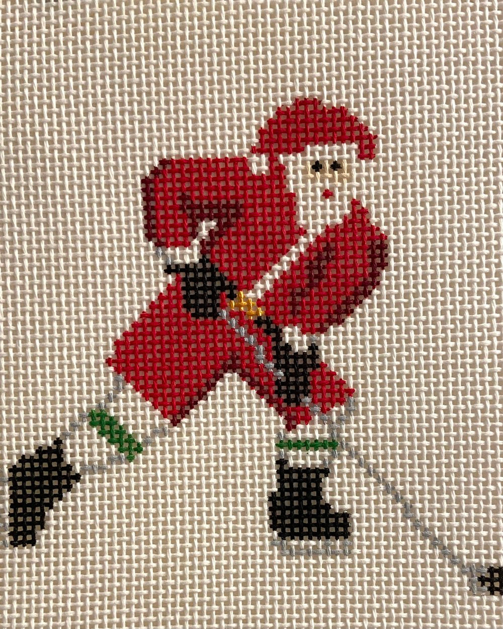Ann Kaye AOK15 Hockey Santa on 13 mesh