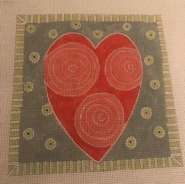 Heart with Swirls by Ditto Needle Point