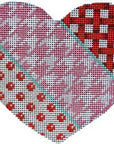 Associated Talents HE1001 Woven/Houndstooth/Dot Heart - Large