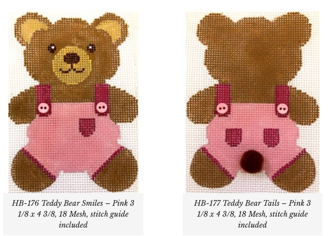 Danji Designs Teddy Bear Smiles (Pink) - Two Sided w/ Guide